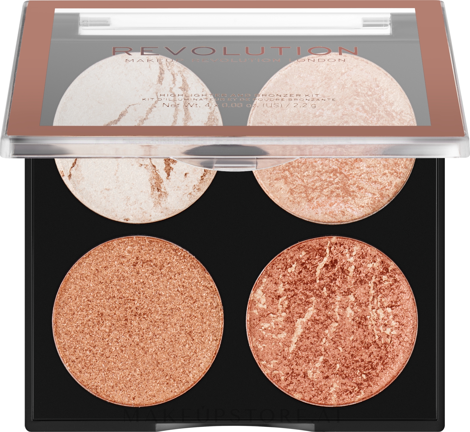 Makeup Revolution Cheek Kit Bronzer- und Highlighter-Palette
