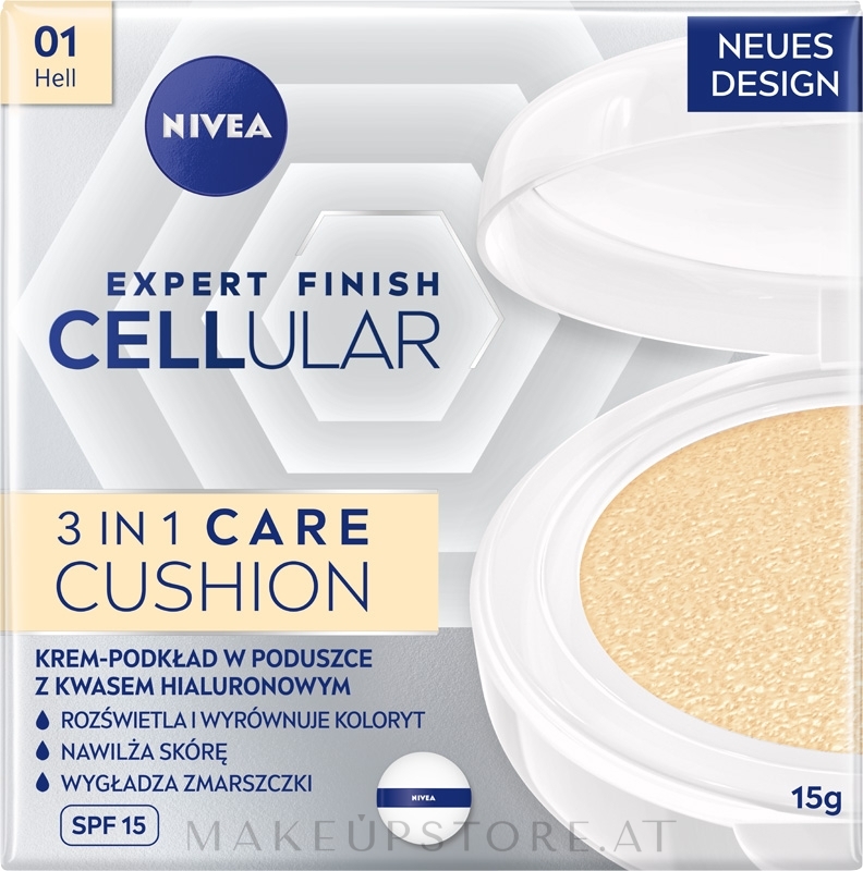 Nivea Hyaluron Cellular Filler 3in1 Care Cushion SPF 15 3in1 Pflege Cushion LSF 15